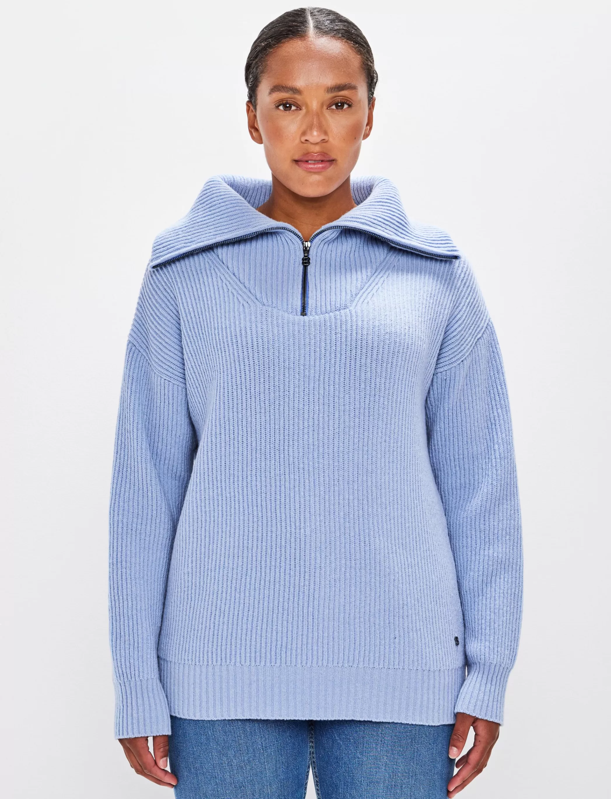 Best Bessie W Wool Sweat - Hortensia Blue Klader