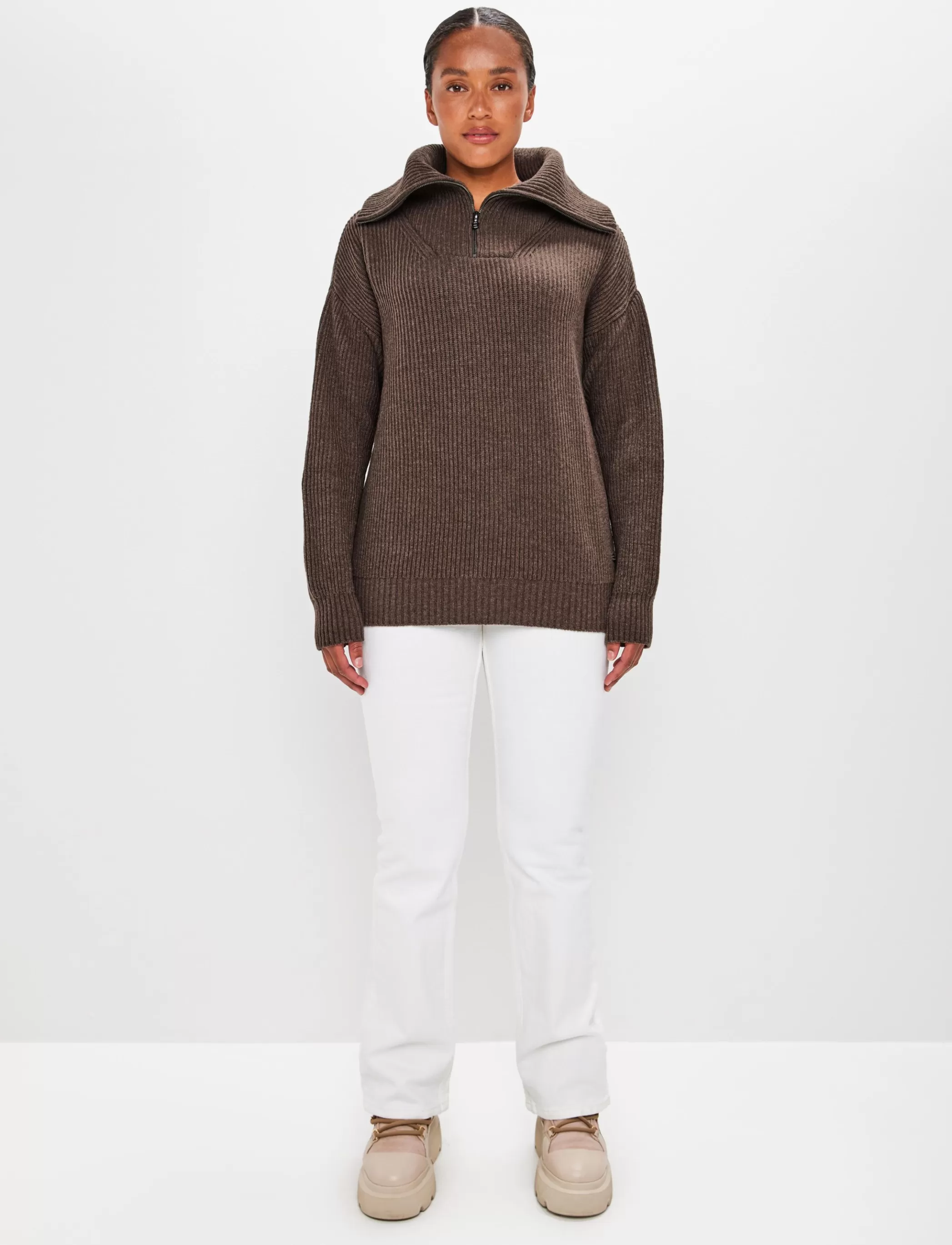 Best Bessie W Wool Sweat - Pale Brown Klader