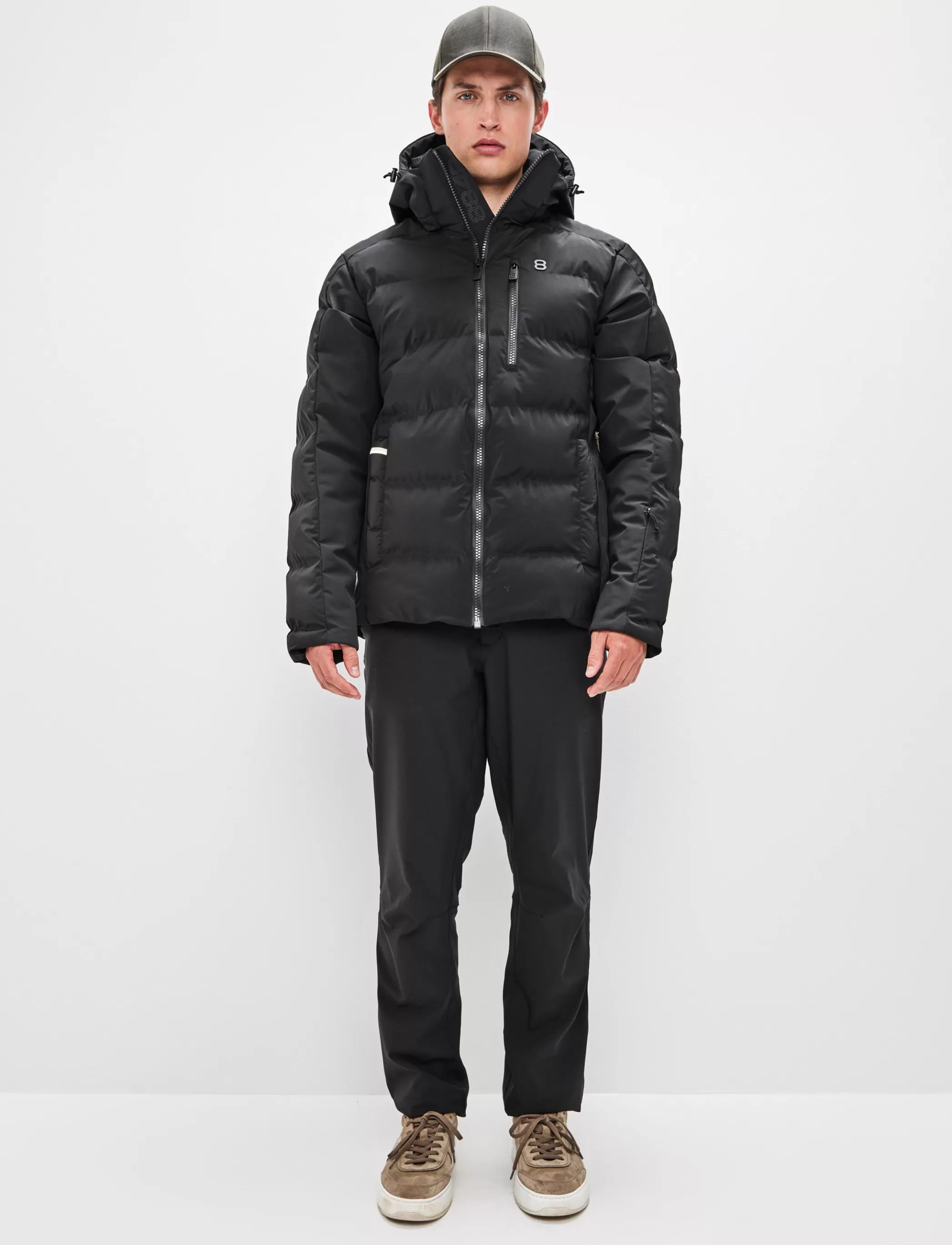 Outlet Malik Ski Jacket - Black Skidkläder