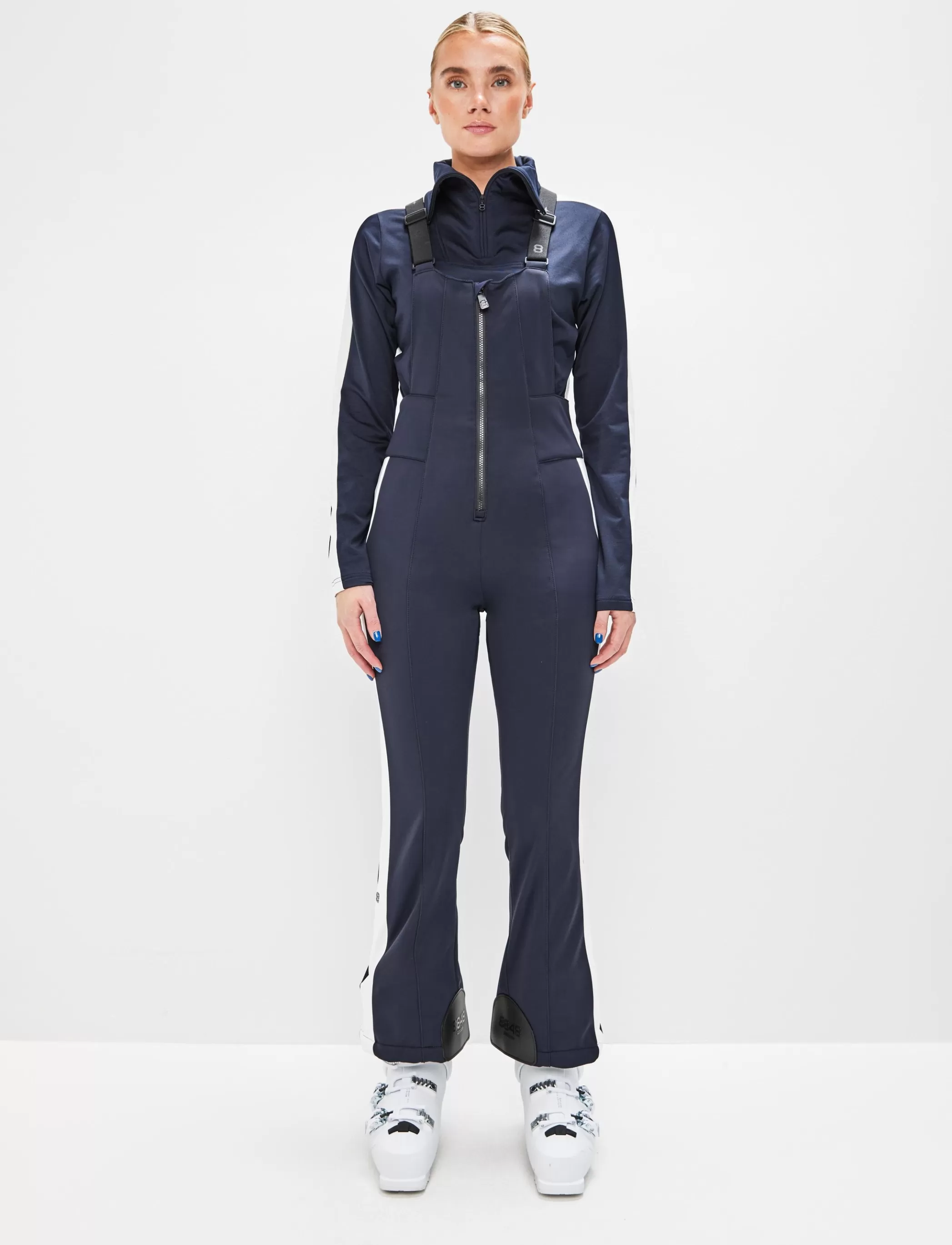 New Maya W Bib Pant - Navy/Blanc Skidkläder