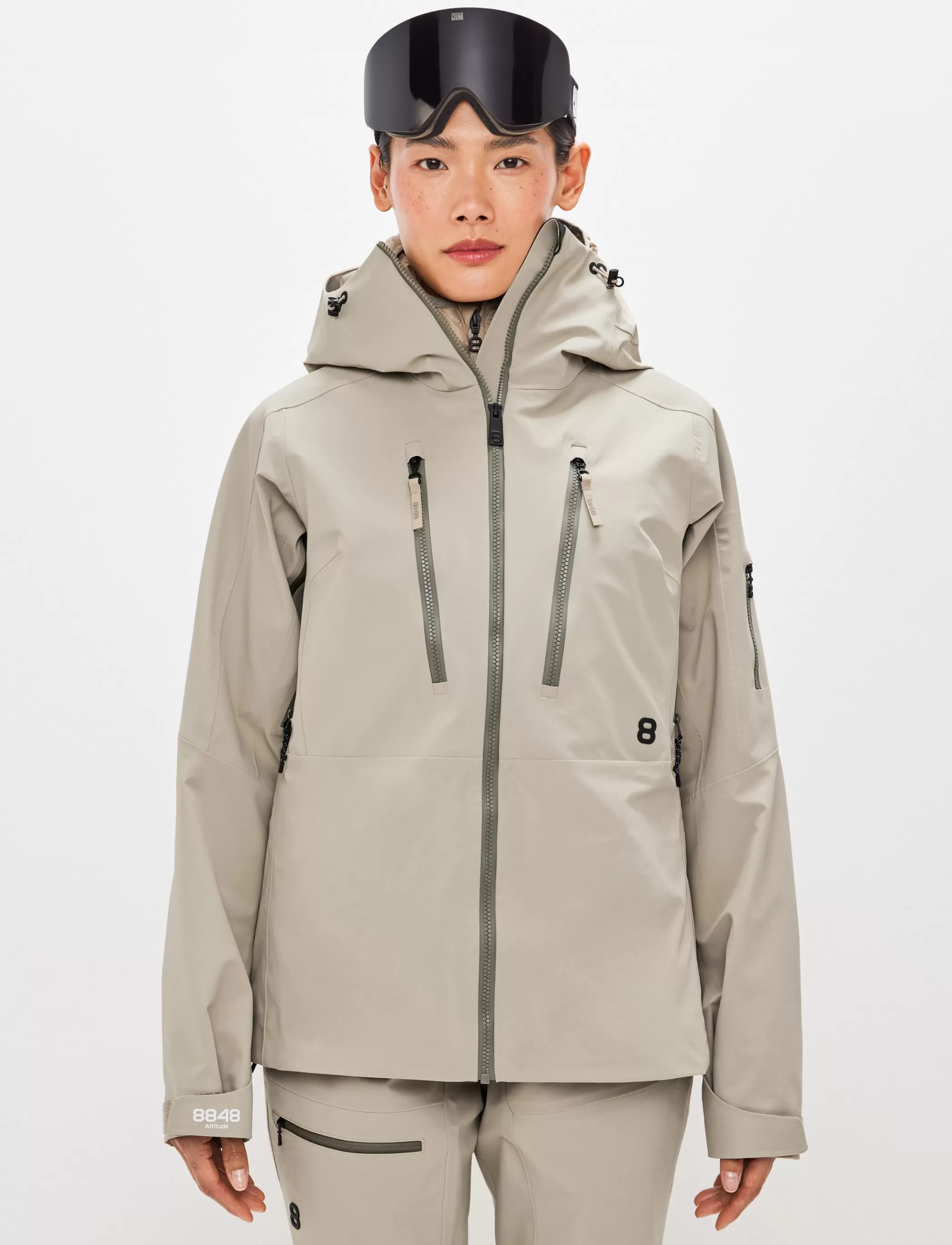 Online Pow 3.0 W Shell Jacket - Lt Fallen Rock Skidkläder