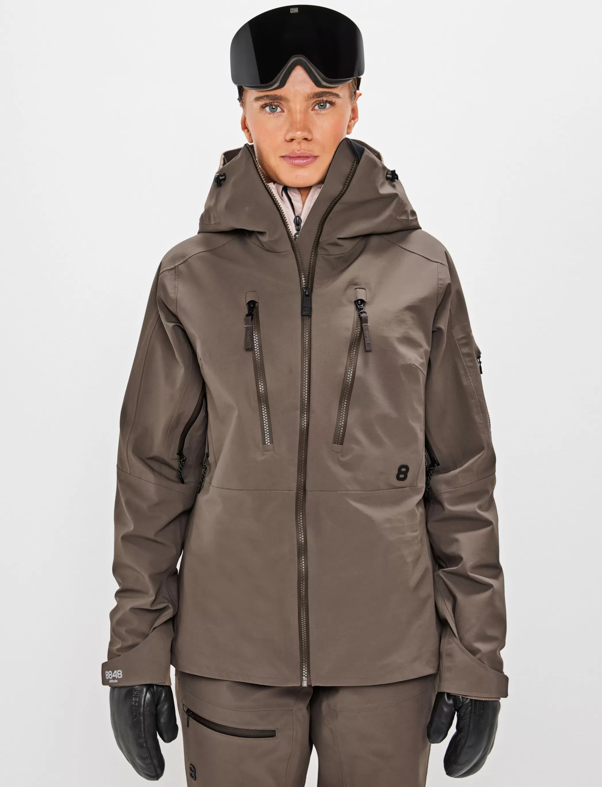 Sale Pow 3.0 W Shell Jacket - Pale Brown Skidkläder