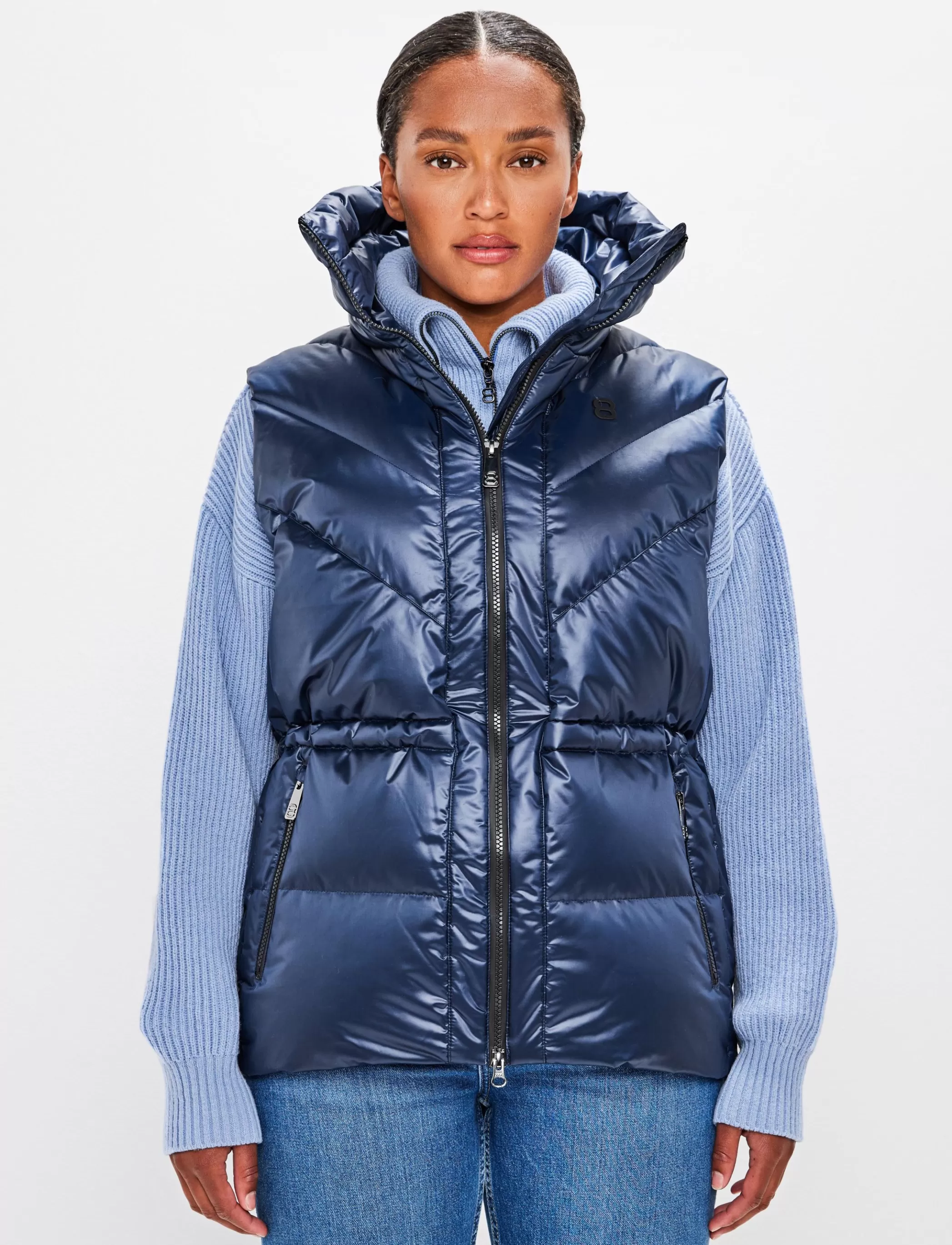 Clearance Shacci W Down Vest - Navy Klader